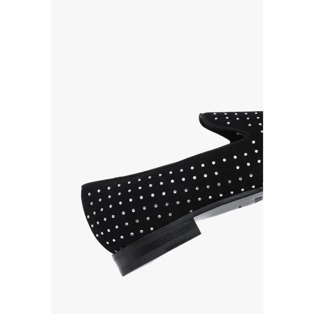 BALMAIN Matt Suede Crystal/Rhinestone Embellished/Studded Loafer/Shoes~EU44~$980 - Picture 5 of 9